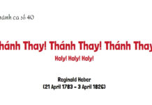 THÁNH CA 40: THÁNH THAY! THÁNH THAY! THÁNH THAY!