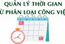 QUẢN LÝ THỜI GIAN TỪ PHÂN LOẠI CÔNG VIỆC