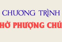 CHƯƠNG TRÌNH THỜ PHƯỢNG CHÚA (17/5/26)
