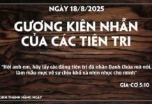 GƯƠNG KIÊN NHẪN CỦA CÁC TIÊN TRI-18/8/25