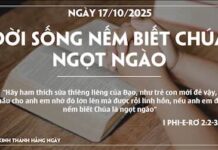 ĐỜI SỐNG NẾM BIẾT CHÚA NGỌT NGÀO-17/10/25