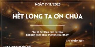 HẾT LÒNG TẠ ƠN CHÚA-7/11/25