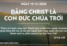 ĐẤNG CHRIST LÀ CON ĐỨC CHÚA TRỜI-19/11/25