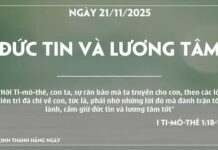 ĐỨC TIN VÀ LƯƠNG TÂM-21/11/25