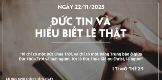 ĐỨC TIN VÀ HIỀU BIẾT LẼ THẬT-22/11/25