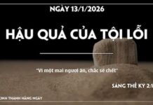 HẬU QUẢ CỦA TỘI LỖI-13/1/26