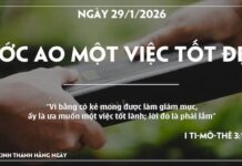 ƯỚC AO MỘT VIỆC TỐT ĐẸP-29/1/26