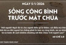 SỐNG CÔNG BÌNH TRƯỚC MẶT CHÚA-5/1/26