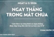 NGAY THẲNG TRONG MẮT CHÚA-6/2/26