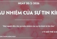 MẦU NHIỆM CỦA SỰ TIN KÍNH-20/2/26