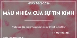MẦU NHIỆM CỦA SỰ TIN KÍNH-20/2/26