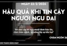 HẬU QUẢ KHI TIN CẬY NGƯỜI NGU DẠI-22/2/26
