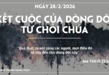 KẾT CỤC CỦA DÒNG DÕI TỪ CHỐI CHÚA-28/2/26