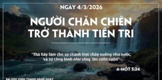 NGƯỜI CHĂN CHIÊN TRỞ THÀNH TIÊN TRI-4/3/26