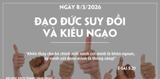 ĐẠO ĐỨC SUY ĐỒI VÀ KIÊU NGẠO-8/3/26