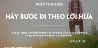 HÃY BƯỚC ĐI THEO LỜI HỨA-19/3/26