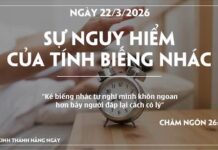 SỰ NGUY HIỂM CỦA TÍNH BIẾNG NHÁC-22/3/26