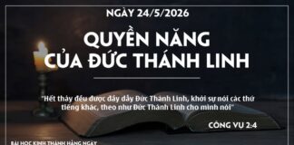 QUYỀN NĂNG CỦA ĐỨC THÁNH LINH-24/5/26