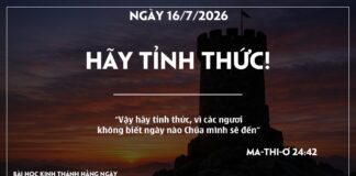 HÃY TỈNH THỨC-16/7/26