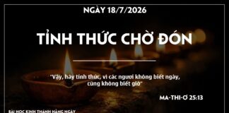 TỈNH THỨC CHỜ ĐÓN-18/7/26