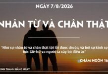 NHÂN TỪ VÀ CHÂN THẬT-7/8/26