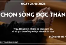 CHỌN SỐNG ĐỘC THÂN-24/8/26