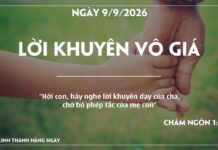 LỜI KHUYÊN VÔ GIÁ-9/9/26
