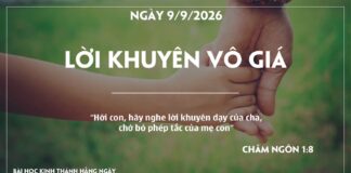 LỜI KHUYÊN VÔ GIÁ-9/9/26
