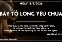 BÀY TỎ LÒNG YÊU CHÚA-18/9/26
