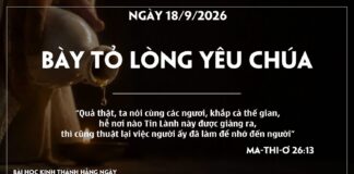 BÀY TỎ LÒNG YÊU CHÚA-18/9/26
