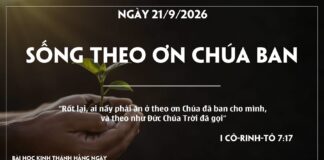 SỐNG THEO ƠN CHÚA BAN-21/9/26