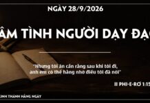 TÂM TÌNH NGƯỜI DẠY ĐẠO-28/9/26