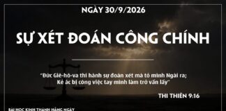 SỰ XÉT ĐOÁN CÔNG CHÍNH-30/9/26