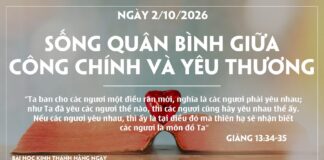 SỐNG QUÂN BÌNH GIỮA CÔNG CHÍNH VÀ YÊU THƯƠNG-2/10/26