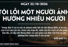 TỘI LỖI MỘT NGƯỜI ẢNH HƯỞNG NHIỀU NGƯỜI-22/10/26